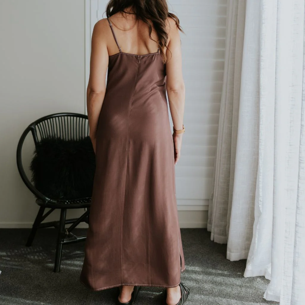 Lydia Women's Viscose Blend Slip Dress - Cocoa - Image 3