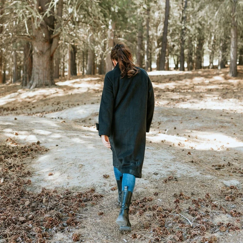 Maddie Women's Wool Coat - Black - Image 3