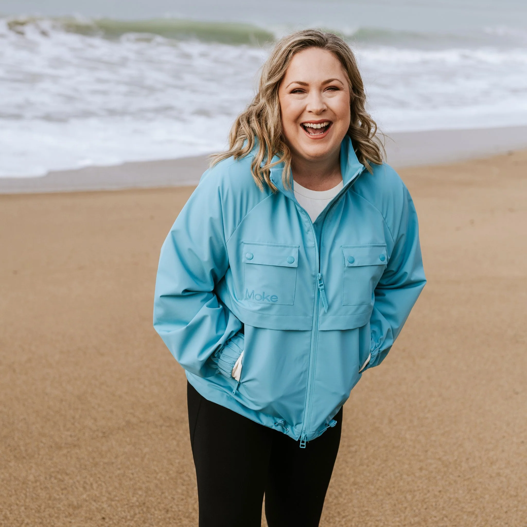 Maggie Rain Jacket - Aqua - Image 4
