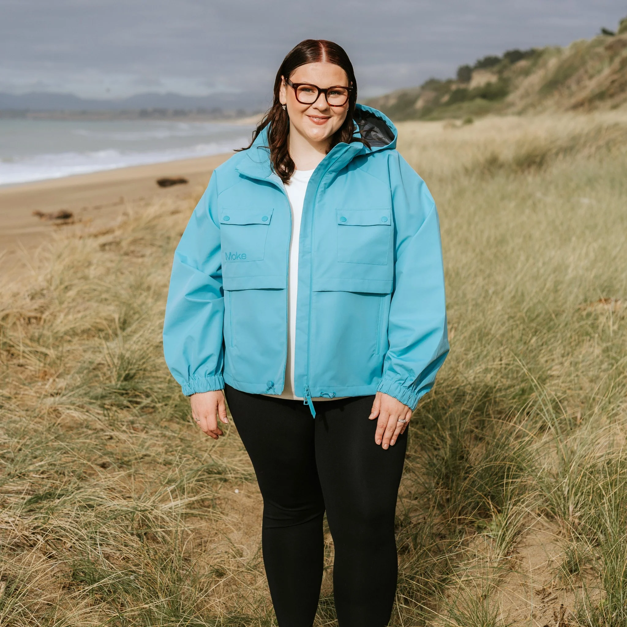 Maggie Rain Jacket - Aqua - Image 5