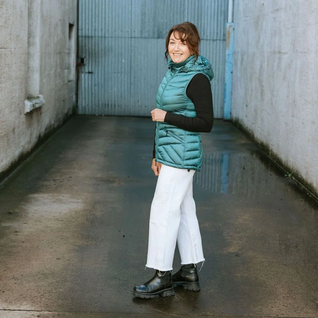 Mary-Claire Women's 90/10 Packable Down Vest - Empire Teal - Image 8