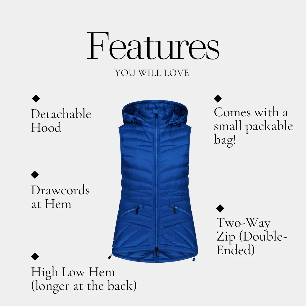 Mary-Claire Women's 90/10 Packable Down Vest - Imperial Blue - Image 3