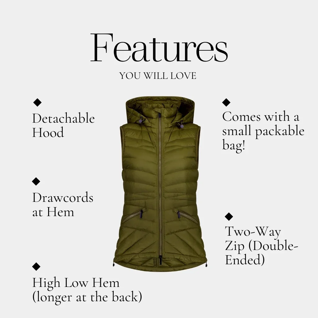 Mary-Claire Women's 90/10 Packable Down Vest - Loden - Image 3