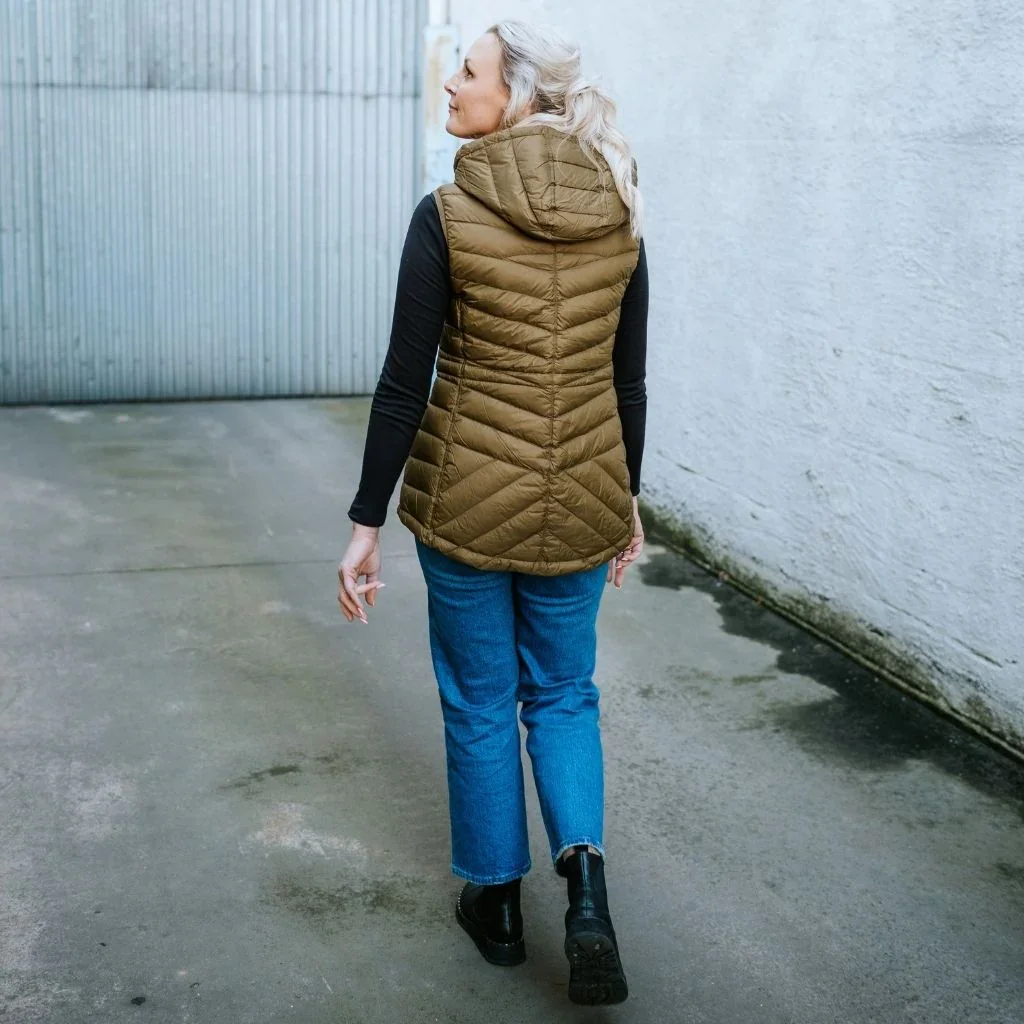 Mary-Claire Women's 90/10 Packable Down Vest - Loden - Image 8