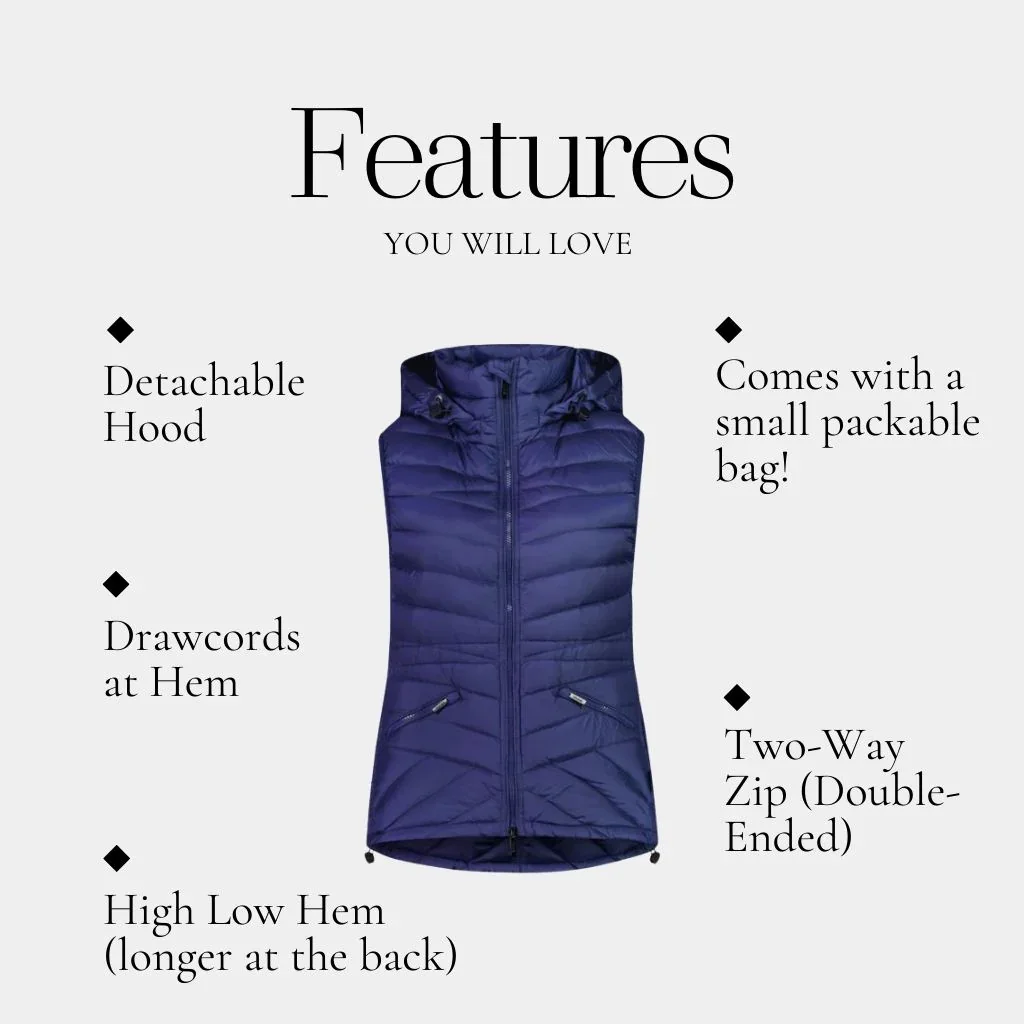 Mary-Claire 90/10 Packable Down Vest - Moonlight - Image 4
