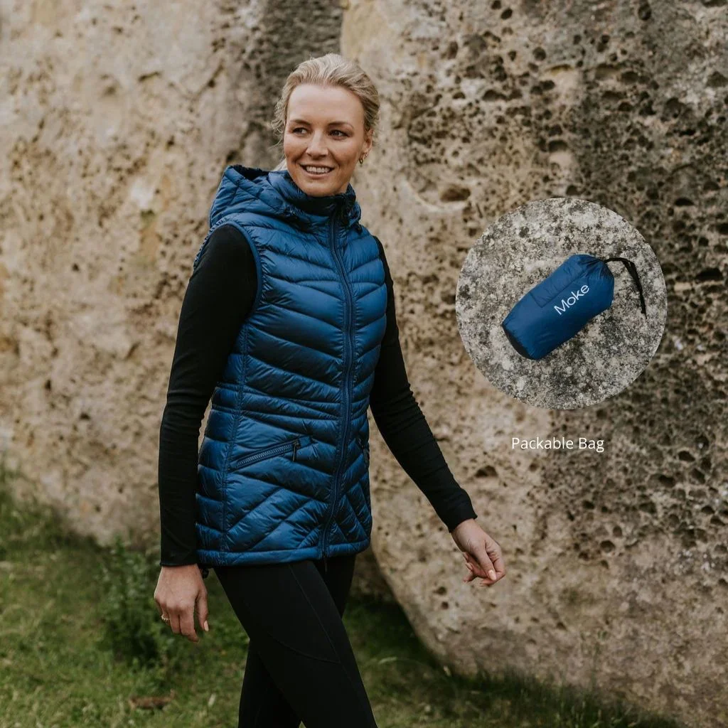 Mary-Claire 90/10 Packable Down Vest - Moonlight - Image 8