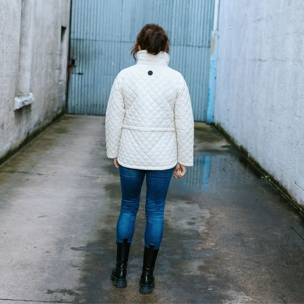 Melissa Women's Quilted Jacket - Cream - Image 6