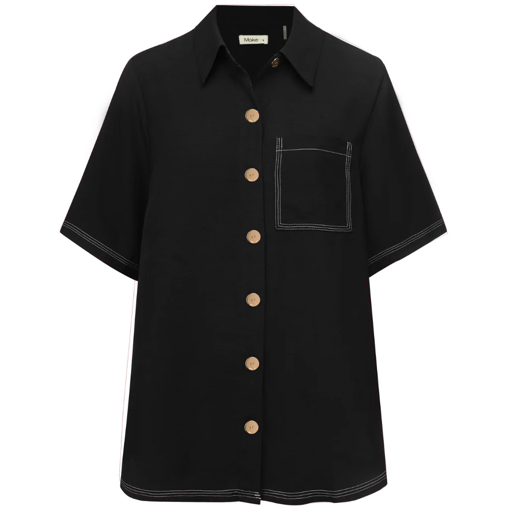 Missy Women's Viscose Blend Shirt - Black