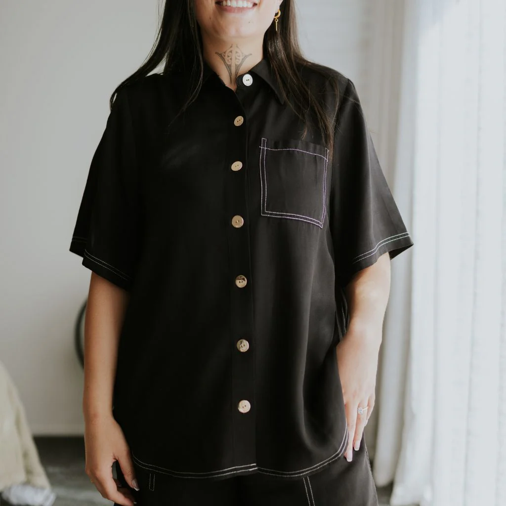 Missy Women's Viscose Blend Shirt - Black - Image 2
