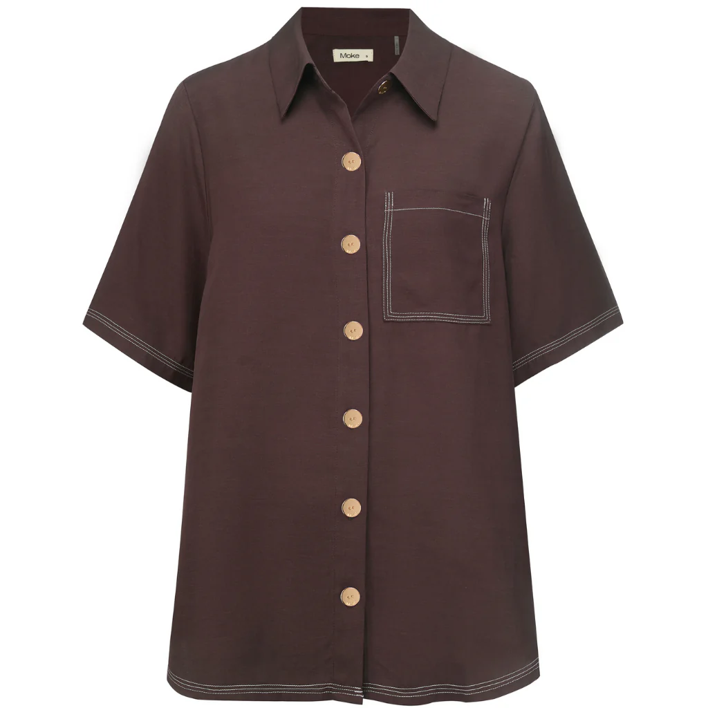 Missy Women's Viscose Blend Shirt - Cocoa
