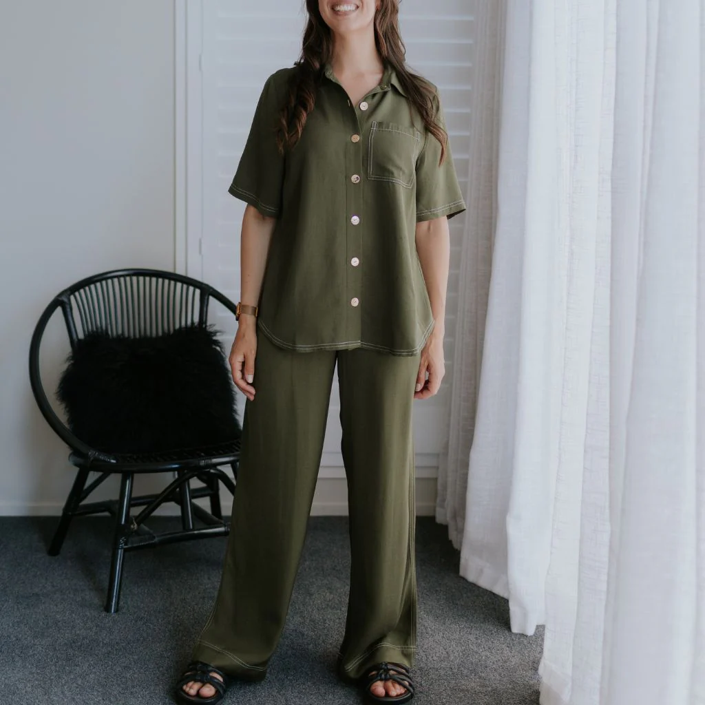 Missy Women's Viscose Blend Shirt - Bonsai Green - Image 2