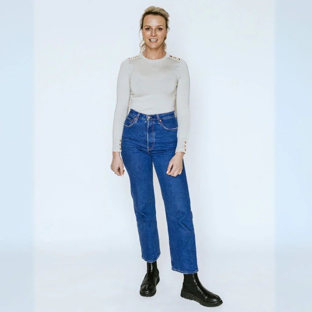 Nicki Women's Knit Crew Sweater - Ice Crystal - Image 3