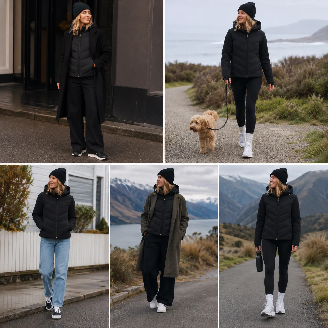 Olive 90/10 Packable Down Puffer Jacket - Black - Image 4