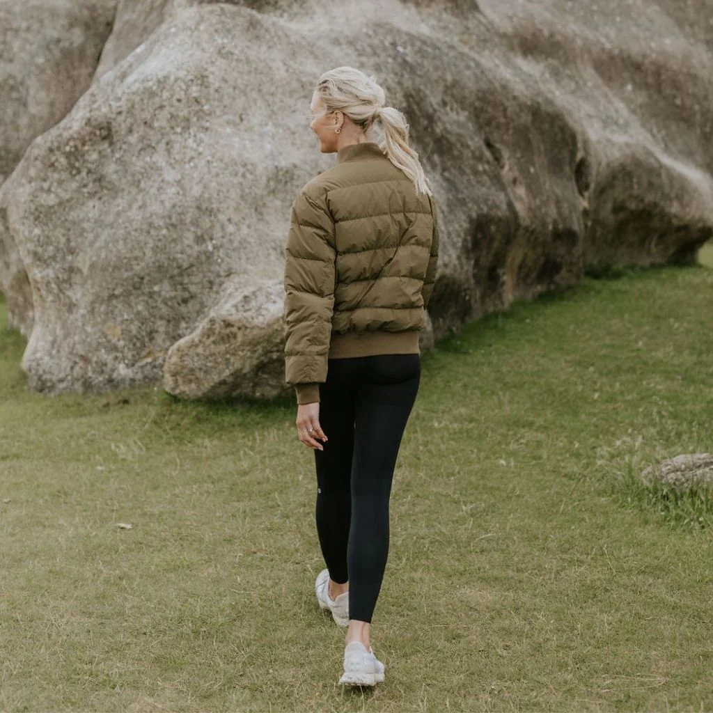 Rue Women's 90/10 Down Bomber Jacket - Loden - Image 3