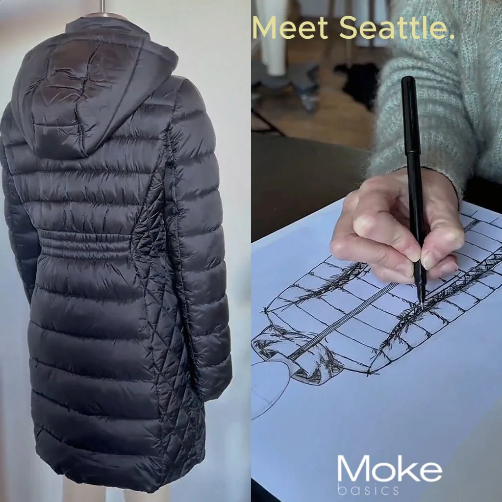 Seattle Polyfill Puffer Coat - Black - Image 5