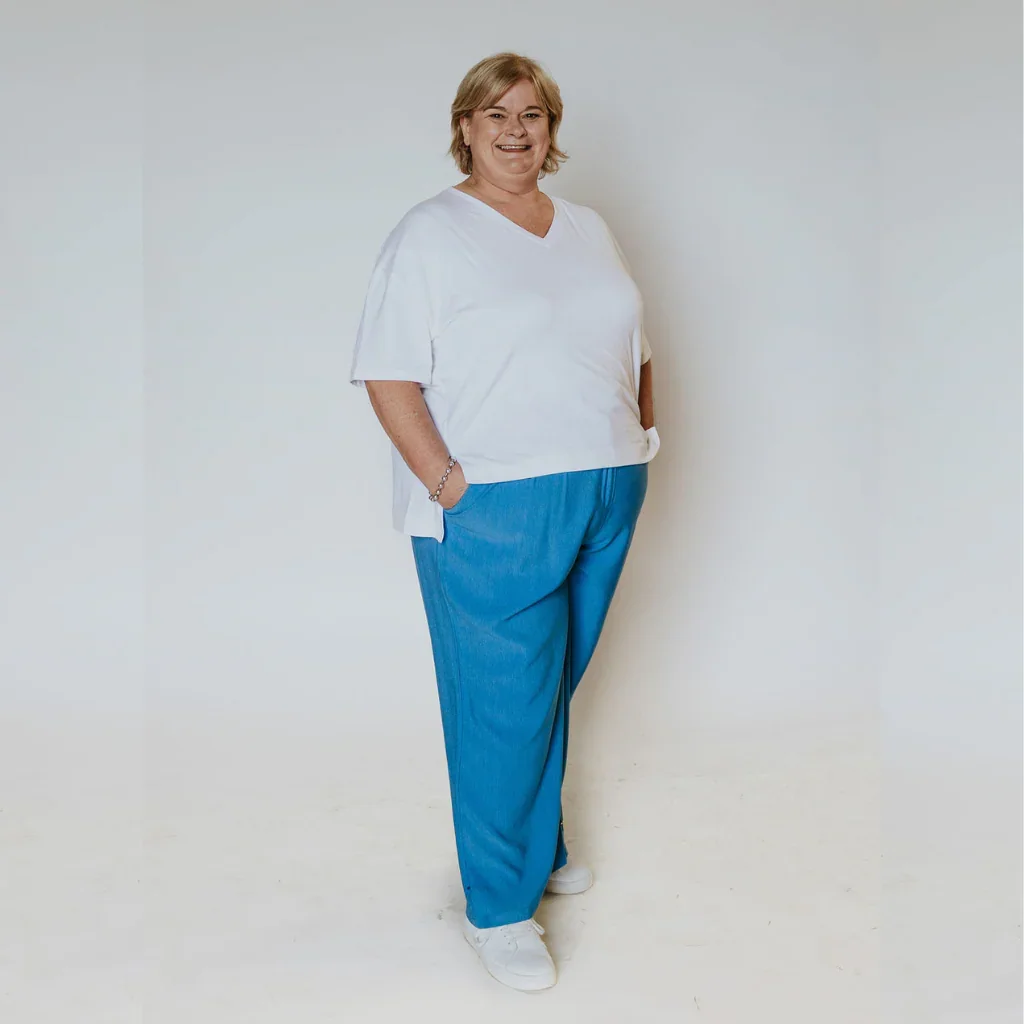 Shannon Women's Wide Leg/Harem Pants - Cornflower - Image 5
