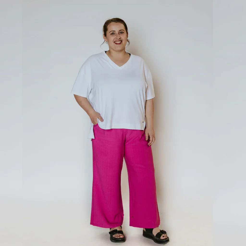 Shannon Women's Wide Leg/Harem Pants - Flamingo - Image 6