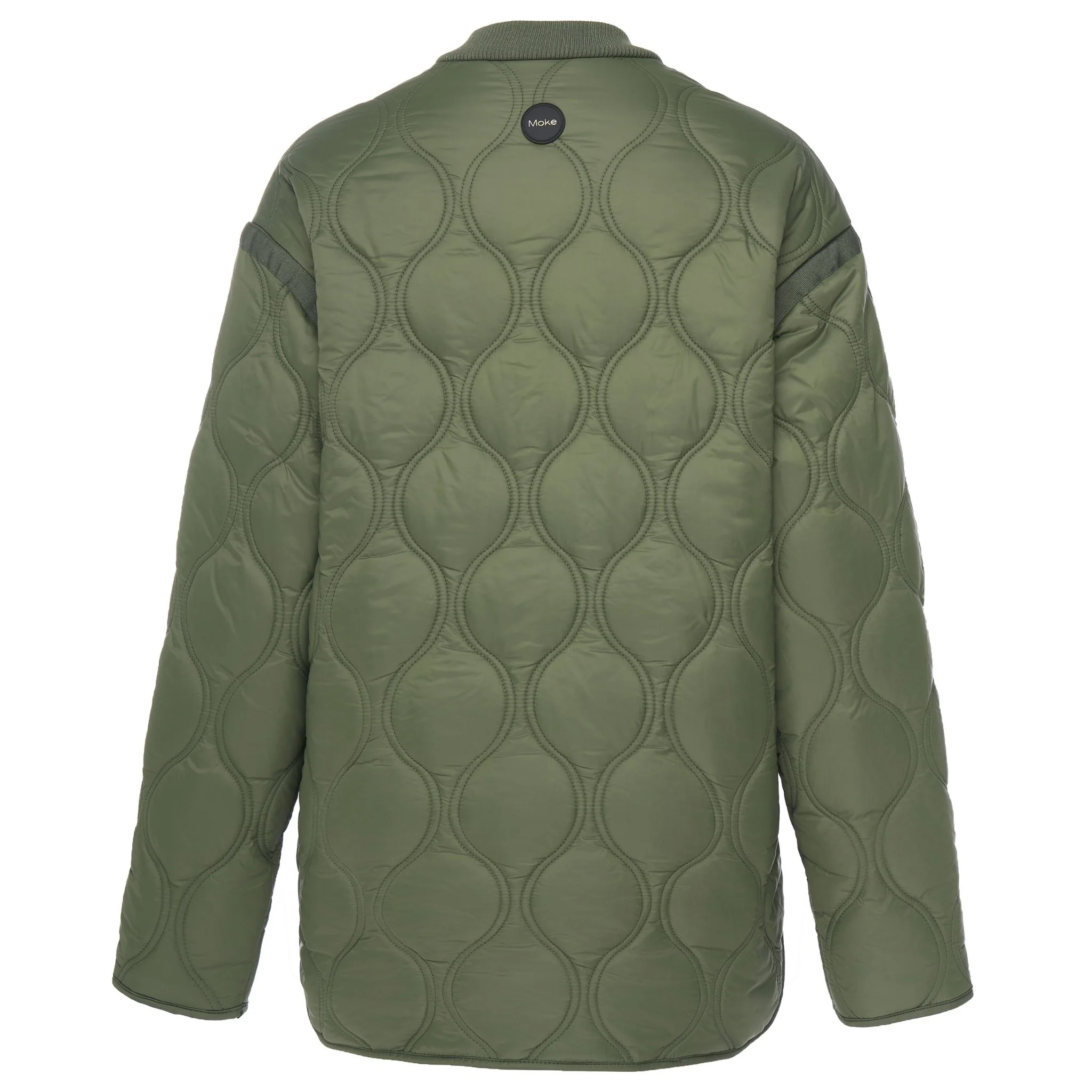 Talei Quilted Bomber Jacket - Olive Green - Image 4