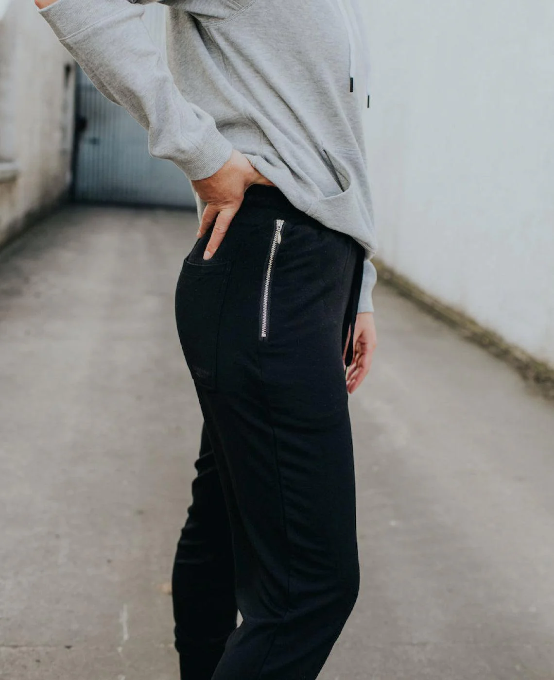 Violet Women's Modal Jogger Pants - Black - Image 4